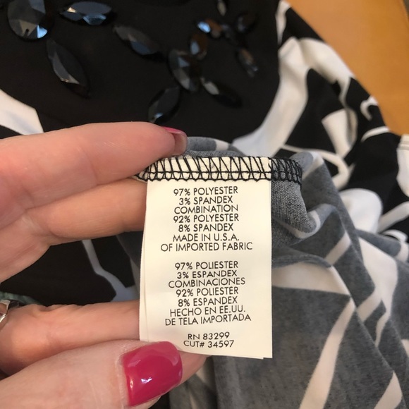 Blu Sage Black and White Dress - Picture 4 of 5